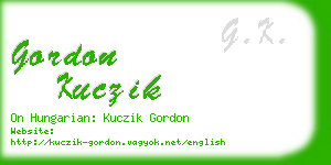 gordon kuczik business card